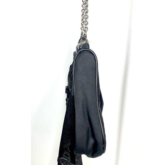 Prada Re-Edition 2005 Re-Nylon bag Mini Hobo Convertible Chain Strap Black - Picture 9 of 12